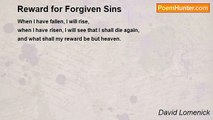 David Lomenick - Reward for Forgiven Sins