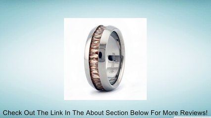 Eternity Ladies Titanium Wedding Band w/ Garnet Review