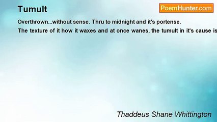 Thaddeus Shane Whittington - Tumult