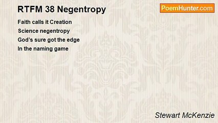Stewart McKenzie - RTFM 38 Negentropy