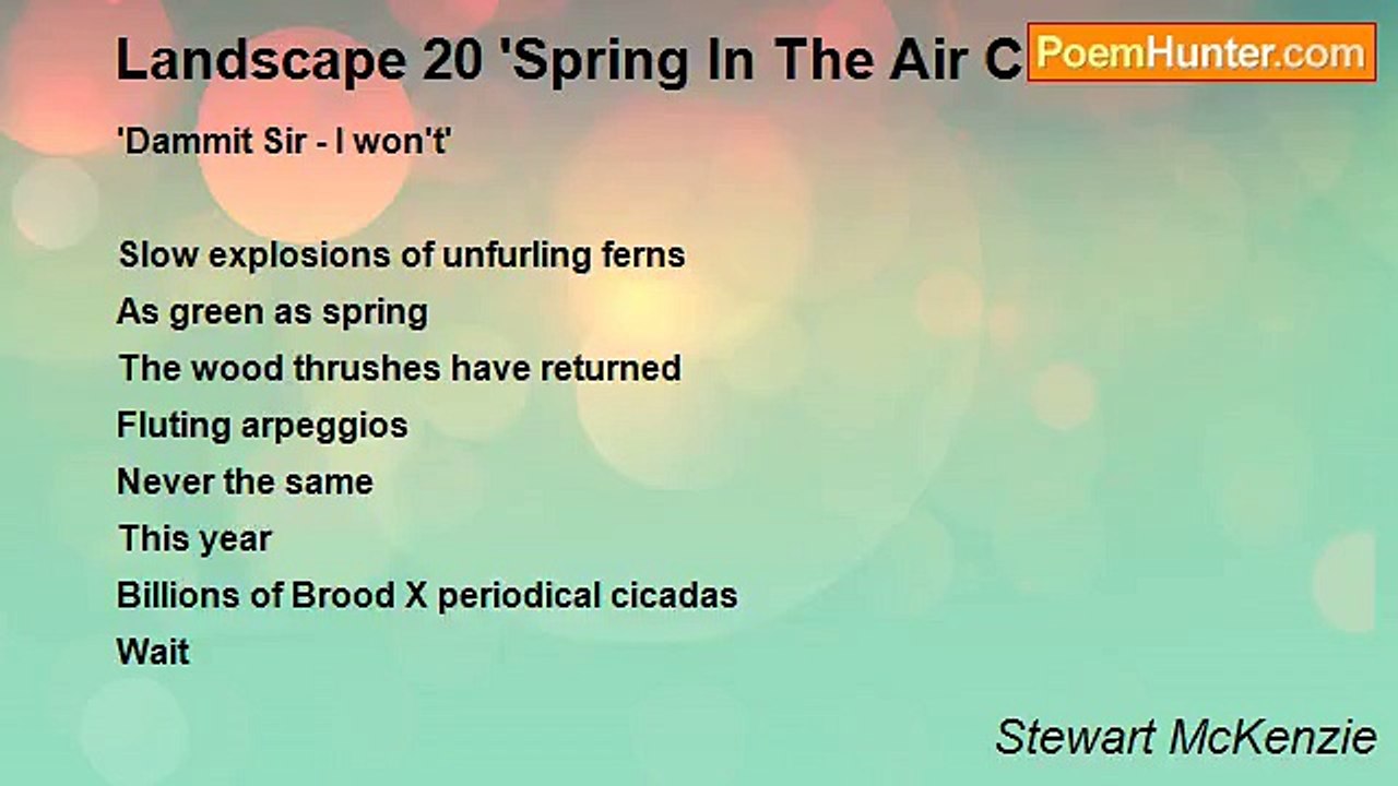 Stewart McKenzie - Landscape 20 'Spring In The Air Colonel'