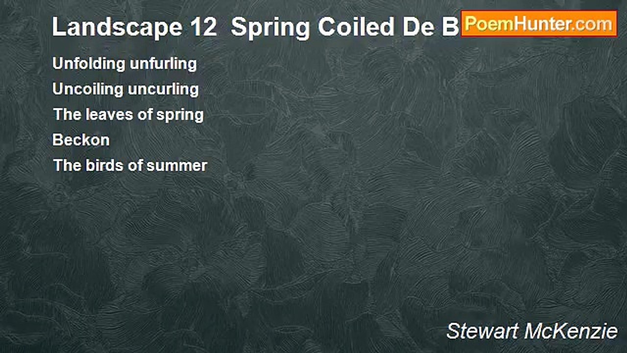 Stewart McKenzie - Landscape 12  Spring Coiled De Boids