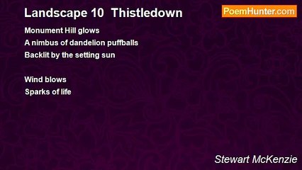 Stewart McKenzie - Landscape 10  Thistledown