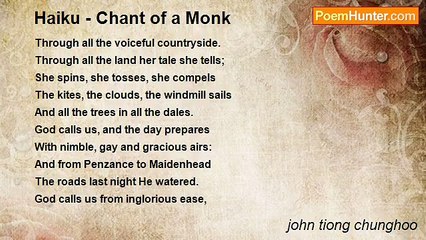 john tiong chunghoo - Haiku - Chant of a Monk