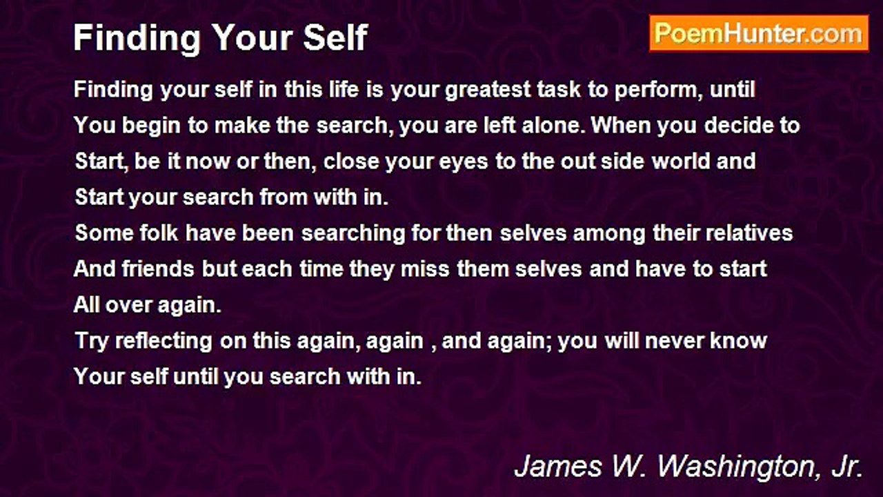 James W. Washington, Jr. - Finding Your Self