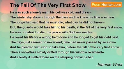 Jeannie West - The Fall Of The Very First Snow