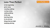 Jennifer L. Walker - Less Than Perfect
