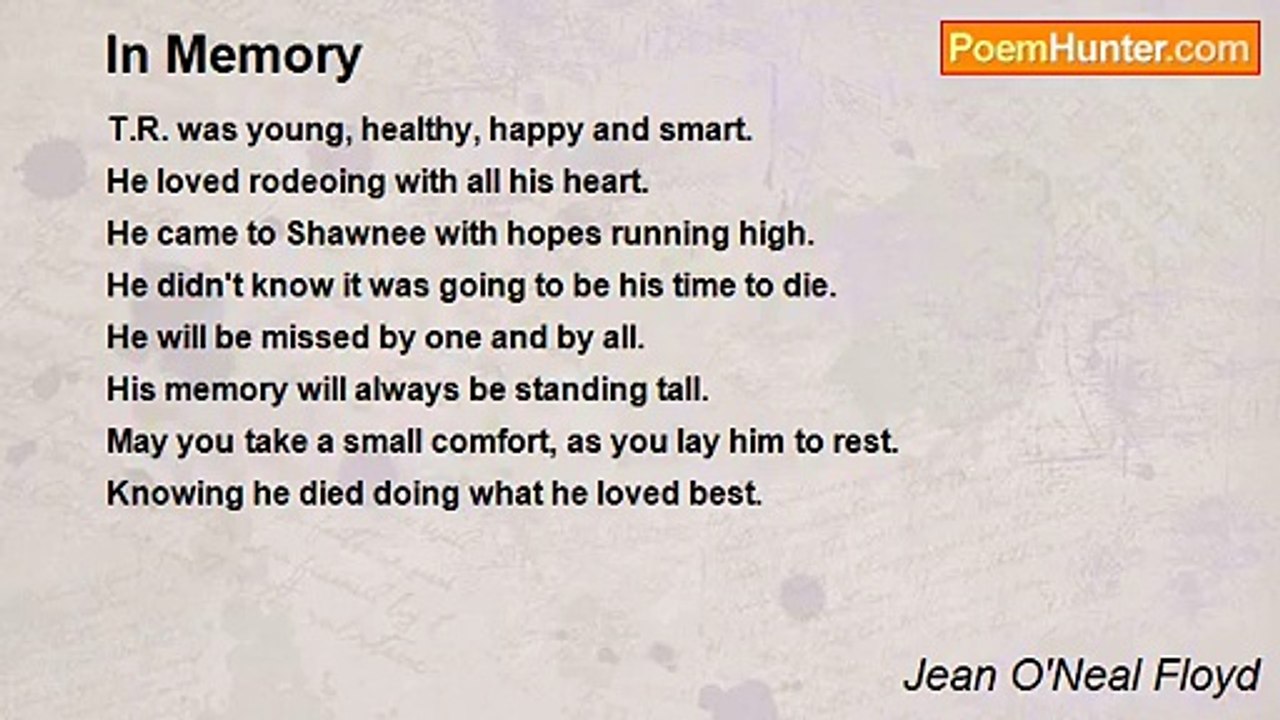 Jean O'Neal Floyd - In Memory