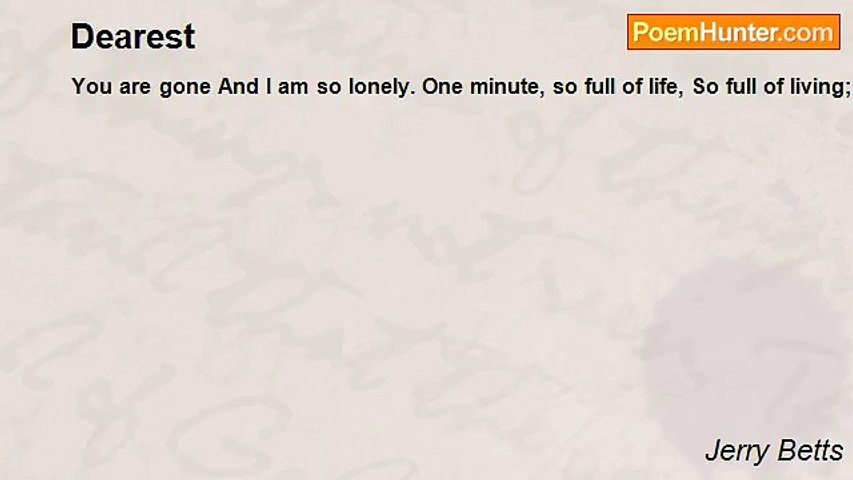 Jerry Betts - Dearest