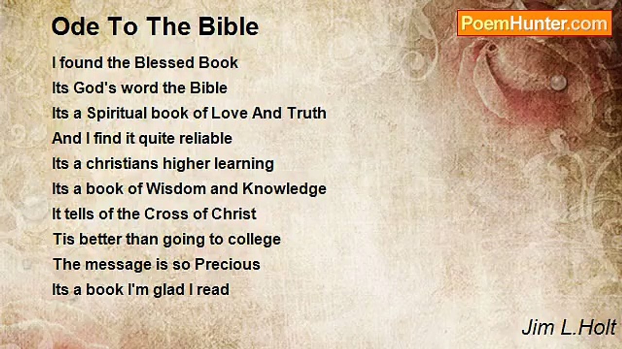 Jim L.Holt - Ode To The Bible