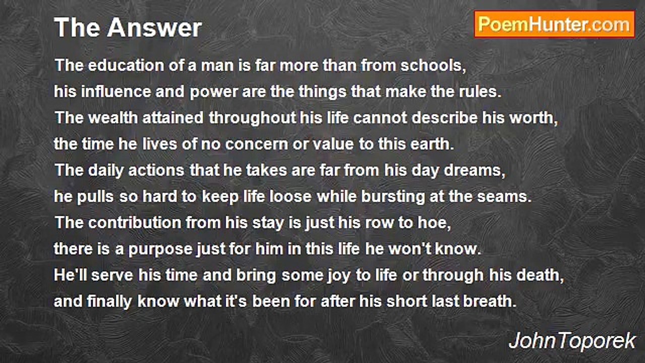JohnToporek - The Answer