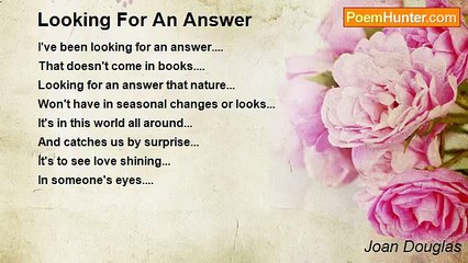 Joan Douglas - Looking For An Answer