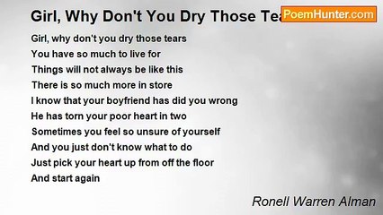 Ronell Warren Alman - Girl, Why Don't You Dry Those Tears