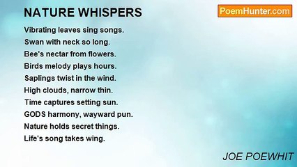 JOE POEWHIT - NATURE WHISPERS