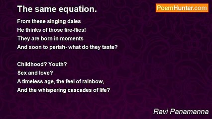 Ravi Panamanna - The same equation.