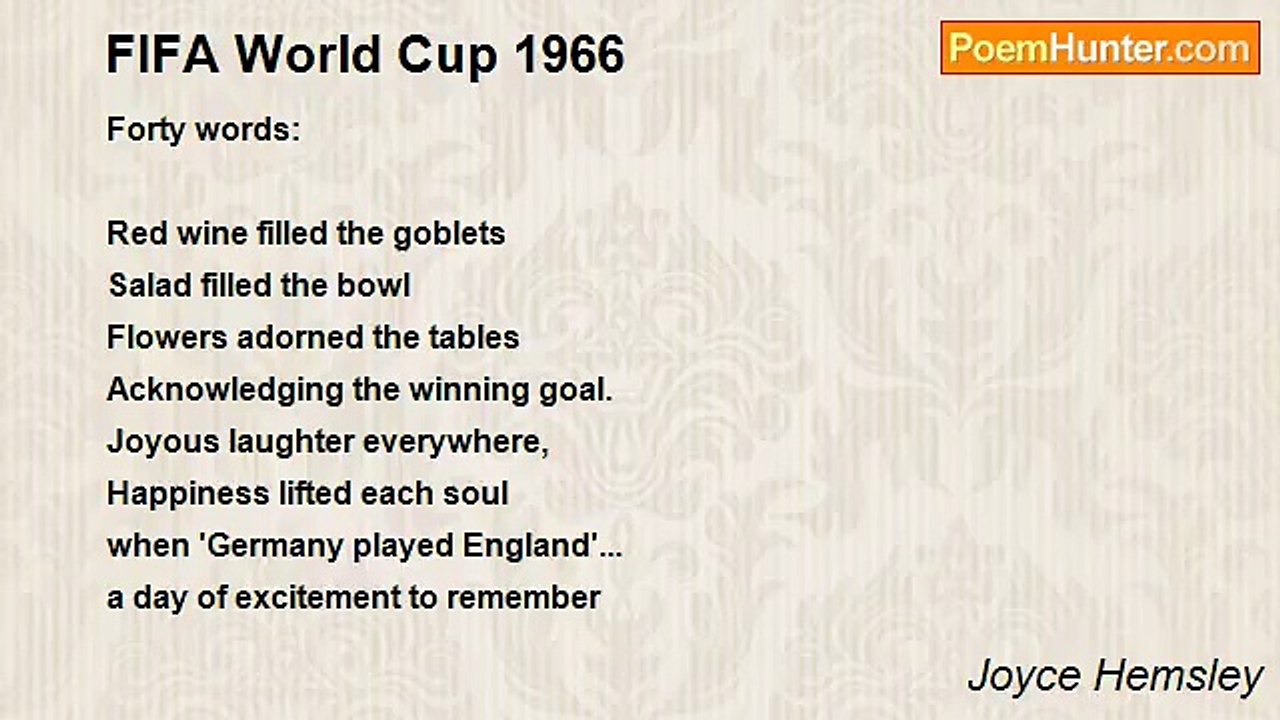 Joyce Hemsley - FIFA World Cup 1966