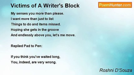 Roshni D'Souza - Victims of A Writer's Block