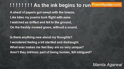 Mamta Agarwal - ! ! ! ! ! ! ! ! As the ink begins to run...! ! ! ! ! ! !