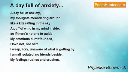 Priyanka Bhowmick - A day full of anxiety...