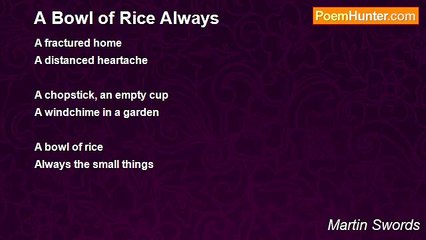 Martin Swords - A Bowl of Rice Always