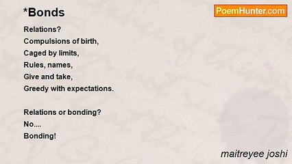 maitreyee joshi - *Bonds