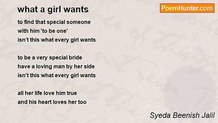 Syeda Beenish Jalil - what a girl wants