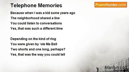 Marilyn Lott - Telephone Memories