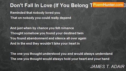 JAMES T. ADAIR - Don't Fall In Love (If You Belong To Someone Else)