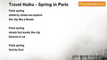 john tiong chunghoo - Travel Haiku - Spring in Paris