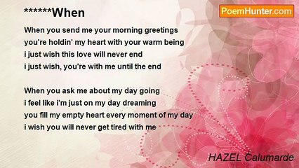 HAZEL Calumarde - ******When