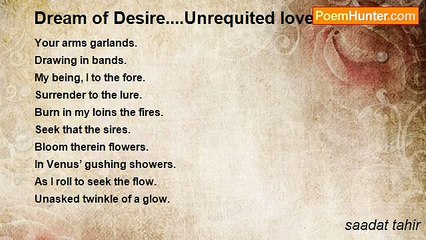 saadat tahir - Dream of Desire....Unrequited love
