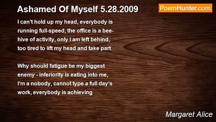 Margaret Alice - Ashamed Of Myself 5.28.2009