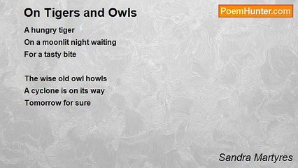 Sandra Martyres - On Tigers and Owls