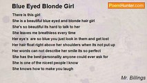 Mr. Billings - Blue Eyed Blonde Girl