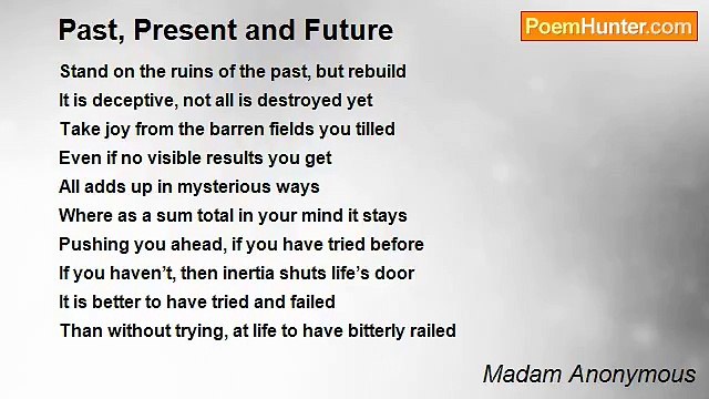 Madam Anonymous - Past, Present and Future