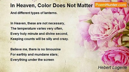 Hebert Logerie - In Heaven, Color Does Not Matter
