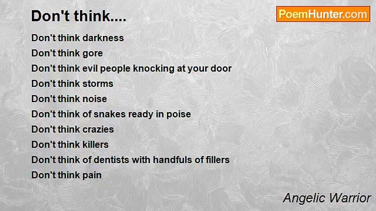 Angelic Warrior - Don't think....