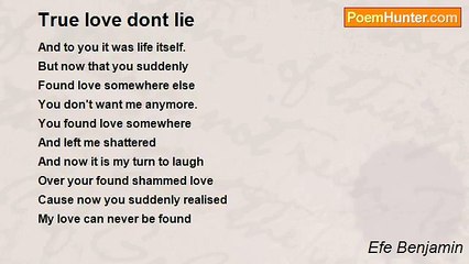 Efe Benjamin - True love dont lie