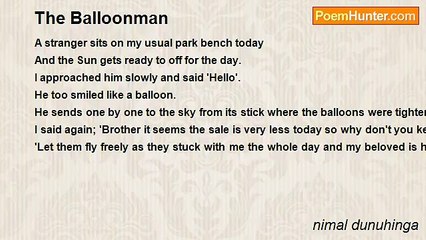 nimal dunuhinga - The Balloonman