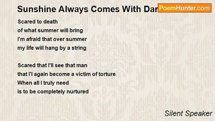 Silent Speaker - Sunshine Always Comes With Darkness