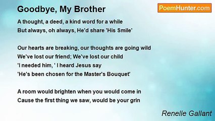 Renelle Gallant - Goodbye, My Brother