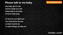 Bradley Lester - Please talk to me baby