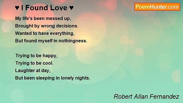 Robert Allan Fernandez - ♥ I Found Love ♥