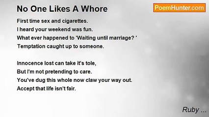 Ruby ... - No One Likes A Whore