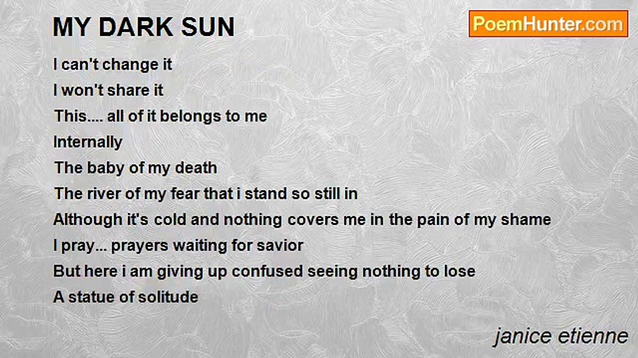 janice etienne - MY DARK SUN