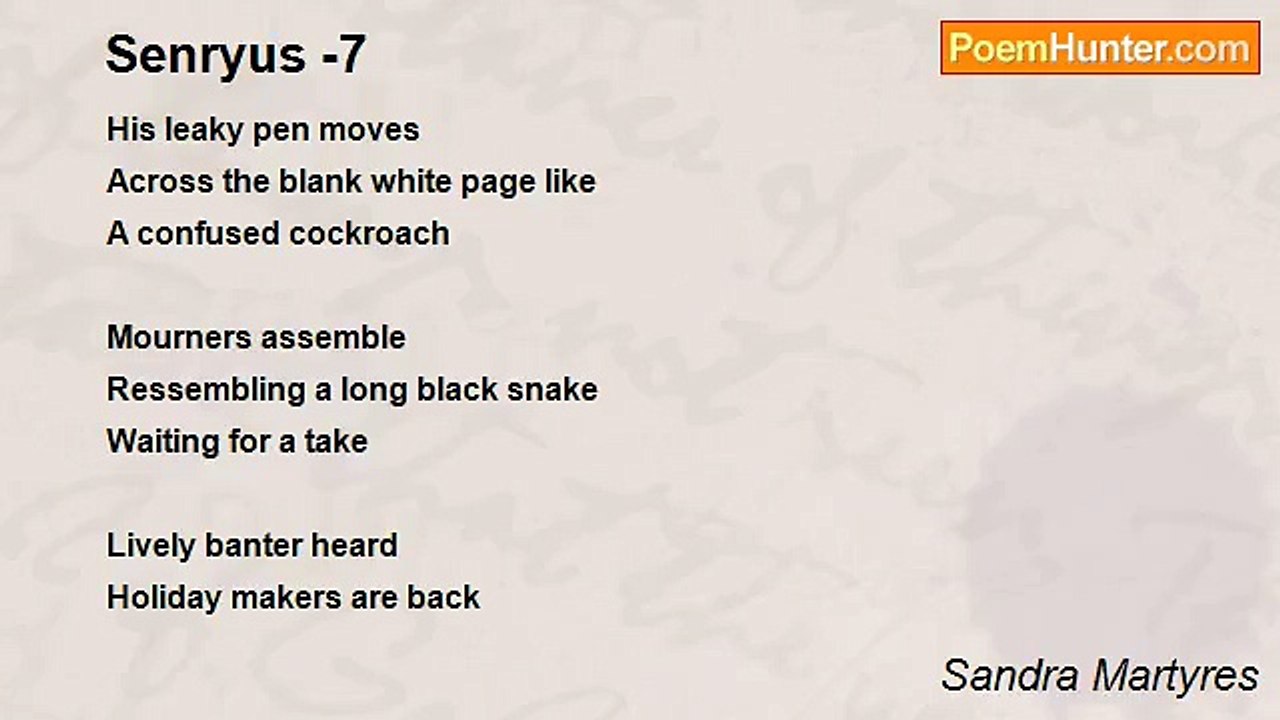 Sandra Martyres - Senryus -7