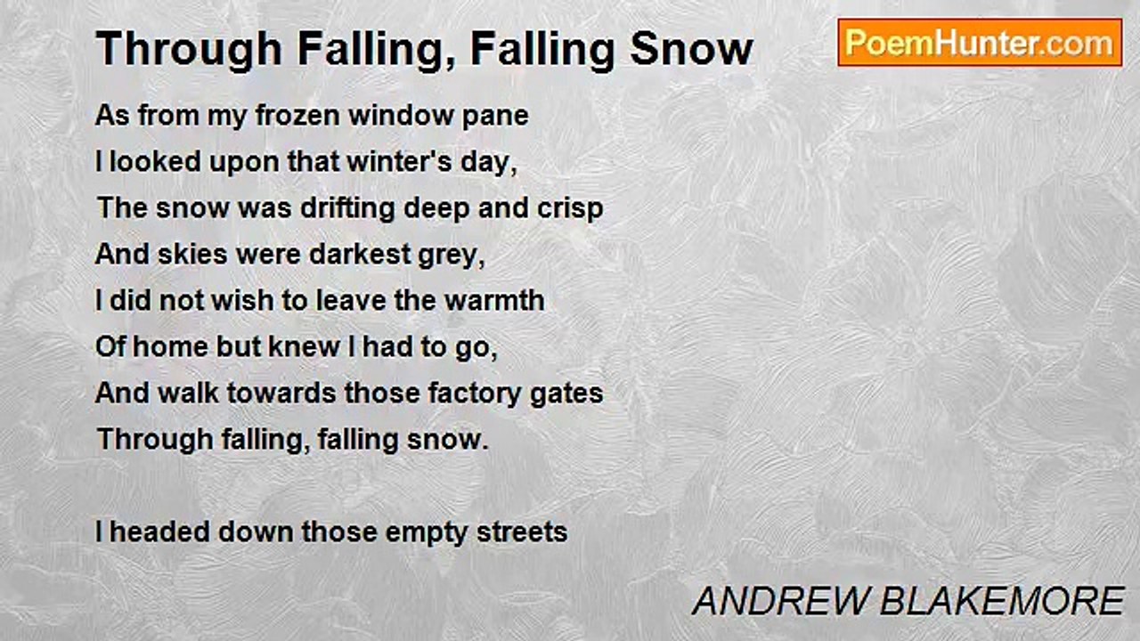 ANDREW BLAKEMORE - Through Falling, Falling Snow