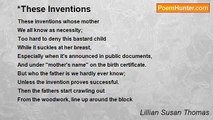 Lillian Susan Thomas - *These Inventions