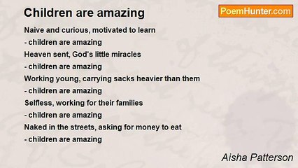 Aisha Patterson - Children are amazing