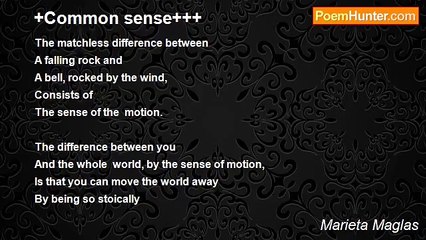 Marieta Maglas - +Common Sense+++
